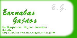 barnabas gajdos business card