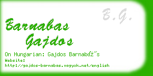 barnabas gajdos business card